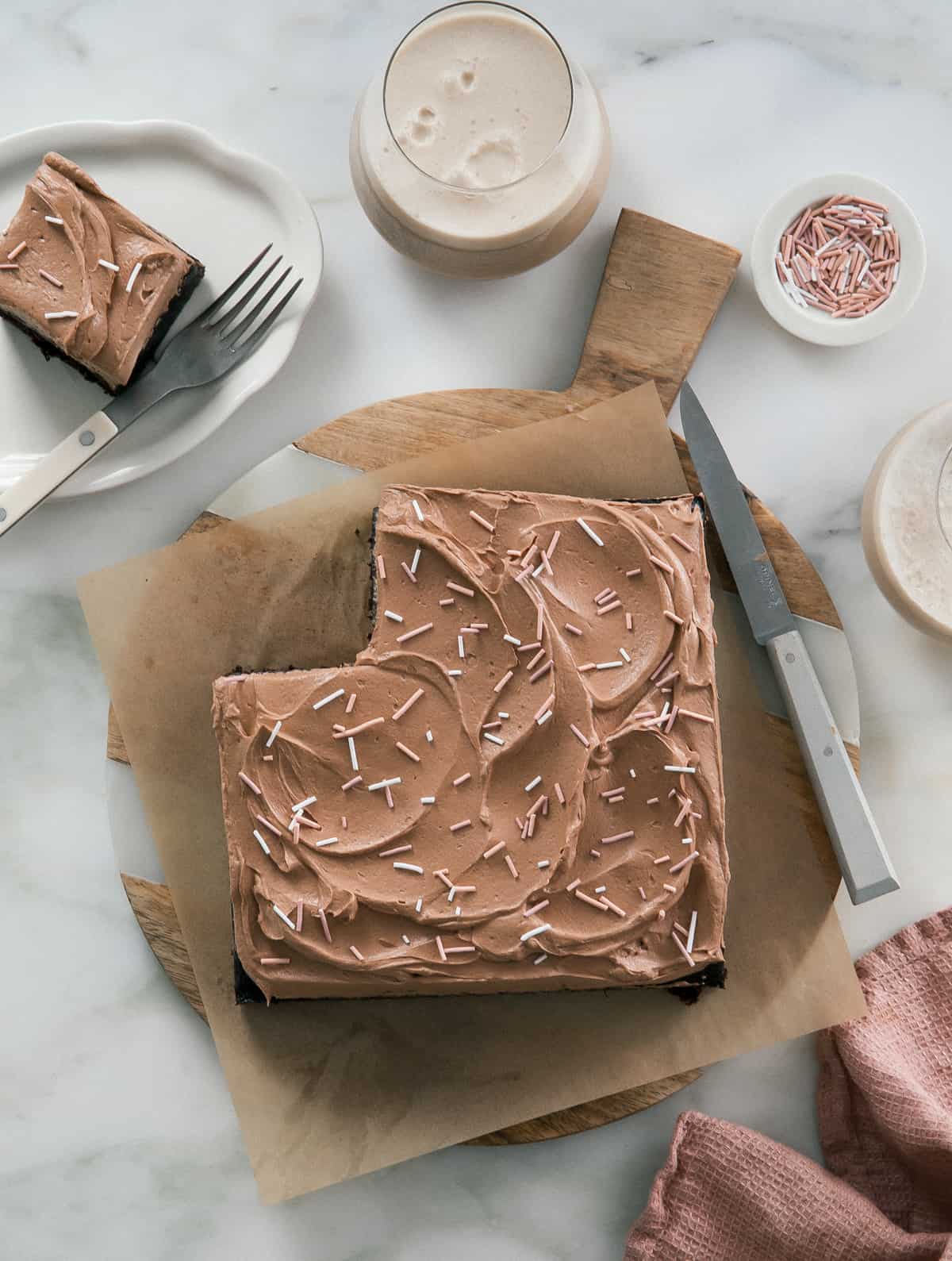 Bake a Fudgy Mini Chocolate Sheet Cake in Under an Hour